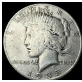 1935-S Silver Peace Dollar ABOUT UNCIRCULATED
