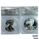 [2 Coins] 2013-W Silver Eagle ANACS EU,RP69 DCAM