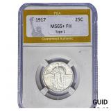 1917 Standing Liberty Quarter PGA MS65+ FH Type 1