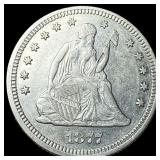 1877 Seated Liberty Quarter NEARLY UNCIRCULATED