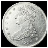 1838 Silver Half Dollar (Capped Bust) CLOSELY UNCI
