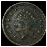 This is a Hard Times Token "Not One Cent" circa