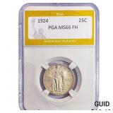 1924 Standing Liberty Quarter PGA MS66 FH
