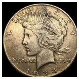 1934 Peace Silver Dollar ABOUT UNCIRCULATED