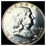 1954 Franklin Half Dollar GEM PROOF