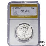 1938-D Walking Liberty Half Dollar PGA MS65