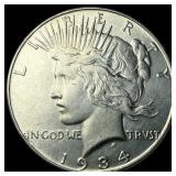 1934 Peace Silver Dollar CHOICE AU