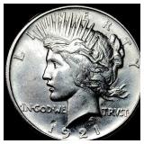 1921 Silver Peace Dollar CLOSELY UNCIRCULATED