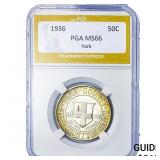 1936 York Half Dollar PGA MS66