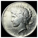 1921 Silver Peace Dollar CHOICE AU