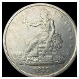 1877 Silver Trade Dollar NEARLY UNCIRCULATED