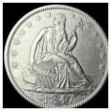 1847 Silver Half Dollar (Seated Liberty) CLOSELY U