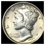1917-S Silver Mercury Dime CHOICE AU