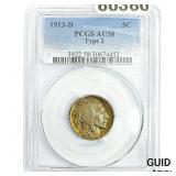 1913-D Buffalo Nickel PCGS AU58