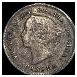 1897 Canada Silver 5 Cents ABOUT UNCIRCULATED