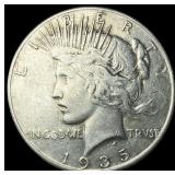 1935 Silver Peace Dollar NEARLY UNCIRCULATED