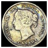 1899 Canada Silver 5 Cents NEARLY UNCIRCULATED