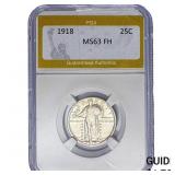 1918 Standing Liberty Quarter PGA MS63 FH