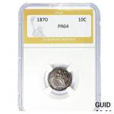 1870 Seated Liberty Dime PGA PR64