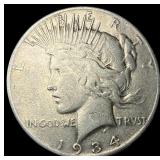 1934 Peace Silver Dollar ABOUT UNCIRCULATED