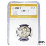 1924-D Standing Liberty Quarter PGA MS64 FH