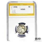 1936 Buffalo Nickel PGA MS65