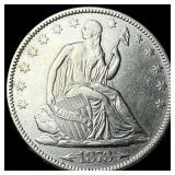 1873 Arrows Seated Liberty Half Dollar CLOSELY UNC