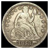1853 Arrows Seated Liberty Dime CLOSELY UNCIRCULAT
