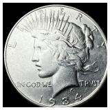 1934 Silver Peace Dollar CLOSELY UNCIRCULATED