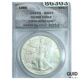 1986 Silver Eagle ANACS MS69