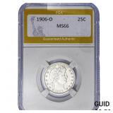 1906-O Barber Quarter PGA MS66