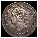 1888 Canada Silver 5 Cents NEARLY UNCIRCULATED
