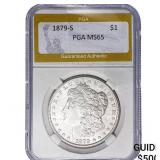 1879-S Morgan Silver Dollar PGA MS65