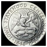 1946 Iowa Centennial Silver Half Dollar GEM BU