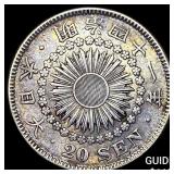 1910 Japan Silver 10 Sen CLOSELY UNCIRCULATED