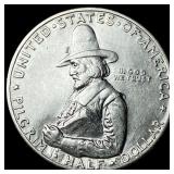 1920 Silver Pilgrim Tercentenary Half Dollar CLOSE