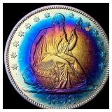 1858 Silver Half Dollar (Seated Liberty) CLOSELY U