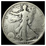 1918-S Silver Walking Liberty Half Dollar NICELY C