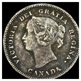 1900 Canada Silver 5 Cents NEARLY UNCIRCULATED