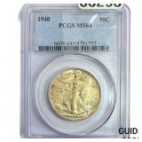 1940 Walking Liberty Half Dollar PCGS MS64