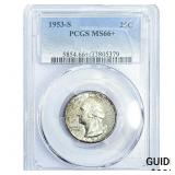 1953-S Washington Silver Quarter PCGS MS66+