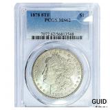 1878 8TF Morgan Silver Dollar PCGS MS62