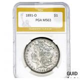 1891-O Morgan Silver Dollar PGA MS63
