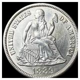 1889-S Silver Seated Liberty Dime UNCIRCULATED