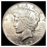 1922 Silver Peace Dollar CLOSELY UNCIRCULATED