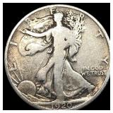 1920-D Silver Half Dollar Walking Liberty LIGHTLY