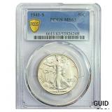 1941-S Walking Liberty Half Dollar PCGS MS63