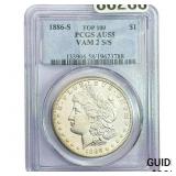 1886-S Morgan Silver Dollar PCGS AU58 VAM 2 S/S