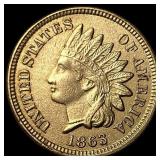 1863 Indian Head Cent CLOSELY UNCIRCULATED