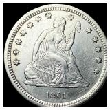 1861 Seated Liberty Quarter CLOSELY UNCIRCULATED